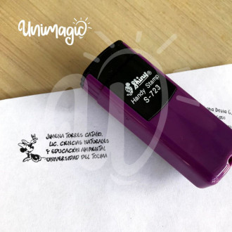 Sello de Bolsillo Handy Shiny Ref. S-723 Medida 47 X 17 mm