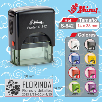 Sello Shiny Printer Ref. S-842 Medida 38*14mm