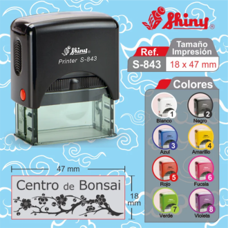 Sello Shiny Printer Ref. S-843 Medida 47*18mm