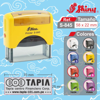 Sello Shiny Printer Ref. S-845 Medida 70*25mm