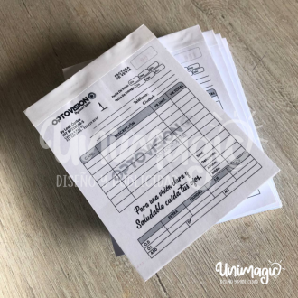 10 Talonarios tamaño 1/4 De Carta 1 copia 500 facturas