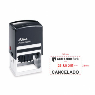 Sello Fechador Ref. 828-D LOGO Medida 56 x 33 mm