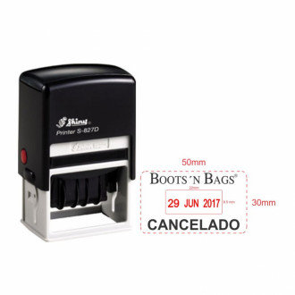 Sello Fechador Ref. 827-D LOGO Medida 41 x 24 mm -