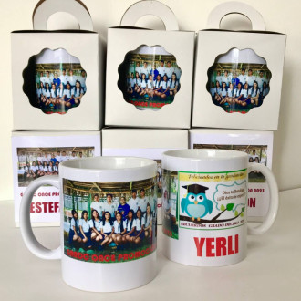 Mug Blanco 11 onz Personalizado con caja -