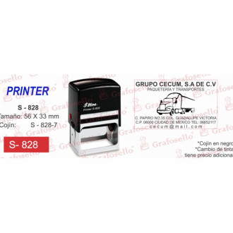 Sello Shiny S-828  Autoentintable 56x33mm